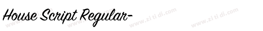 House Script Regular字体转换 House Script Regular字体转换